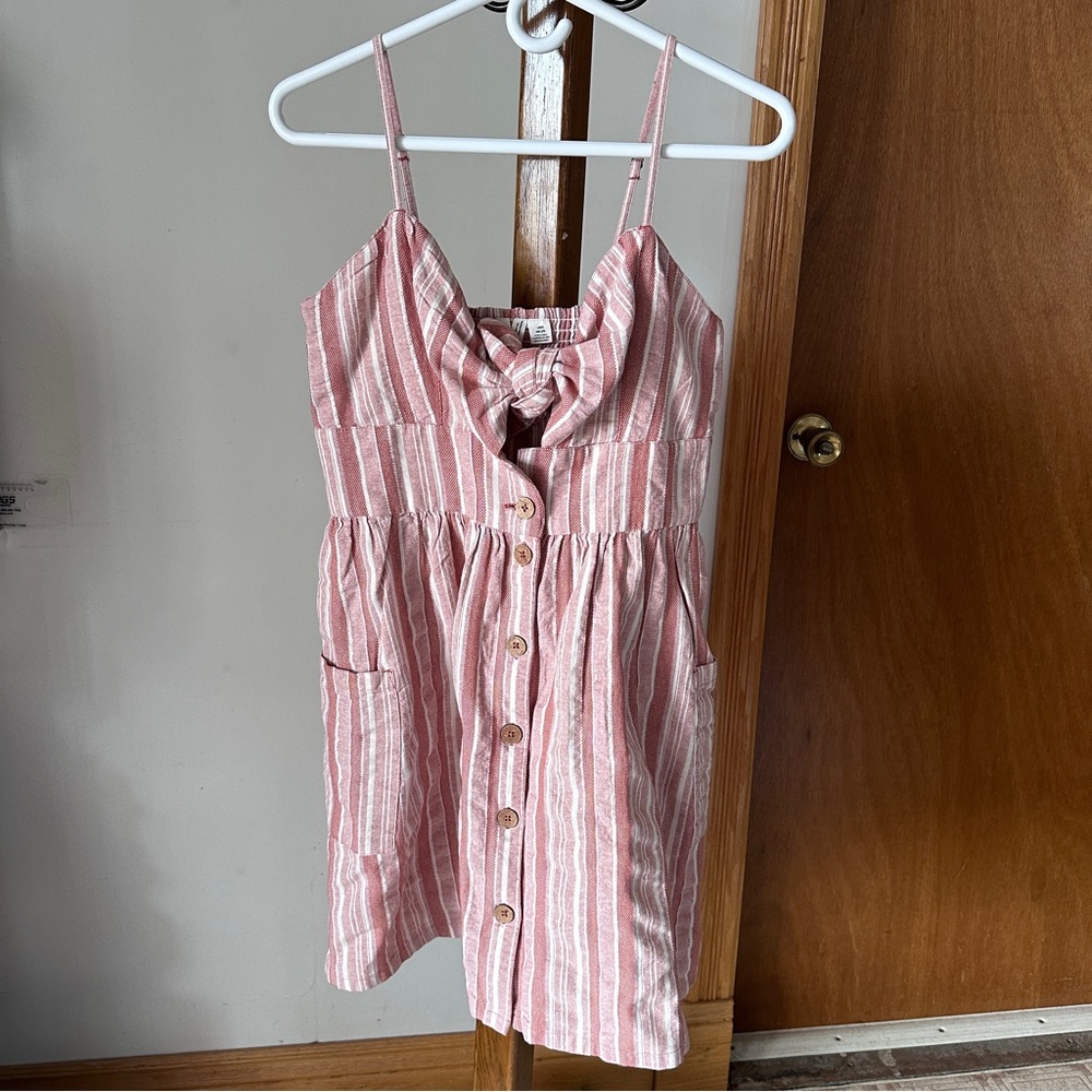 ROXY Pink Button-Up Dress